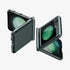 ACS06227 - Galaxy Z Flip 5 Case Tough Armor Pro in black showing the back with phone fully open